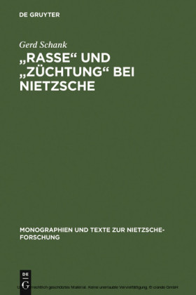 'Rasse' und 'Züchtung' bei Nietzsche