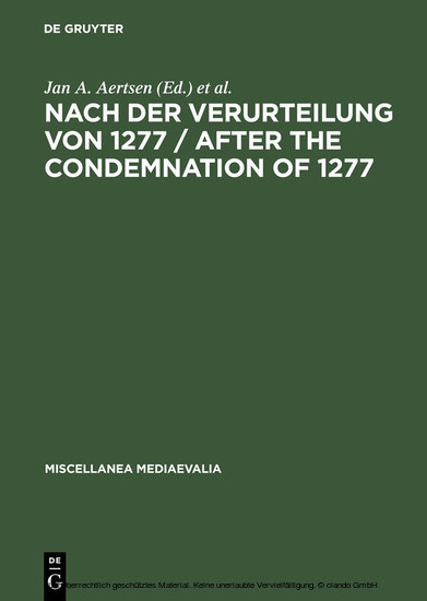 Nach der Verurteilung von 1277 / After the Condemnation of 1277 main product photo