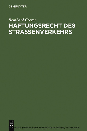 Haftungsrecht des Straßenverkehrs main product photo