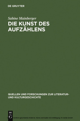 Die Kunst des Aufzählens