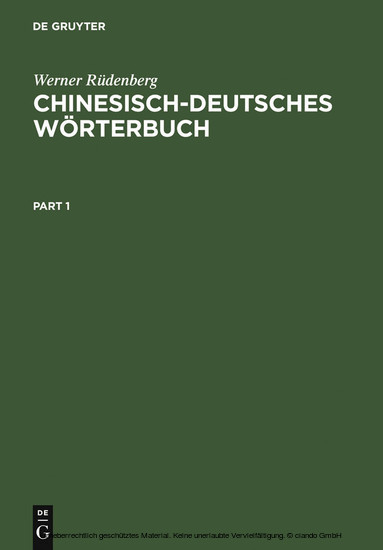 Chinesisch-Deutsches Wörterbuch main product photo