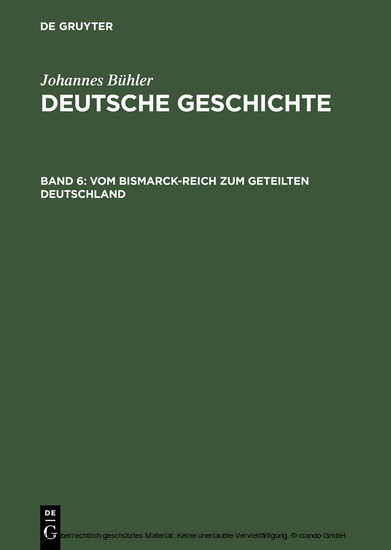 Vom Bismarck-Reich zum geteilten Deutschland main product photo