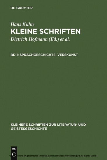 Sprachgeschichte. Verskunst main product photo