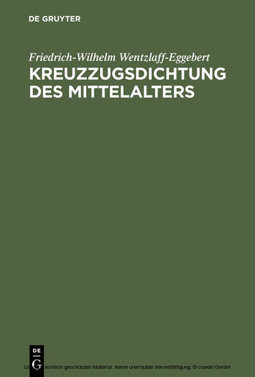 Kreuzzugsdichtung des Mittelalters main product photo