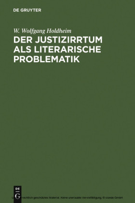 Der Justizirrtum als literarische Problematik