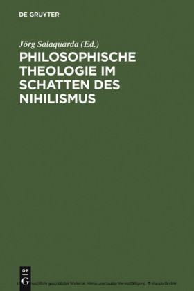 Philosophische Theologie im Schatten des Nihilismus
