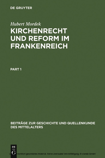 Kirchenrecht und Reform im Frankenreich main product photo