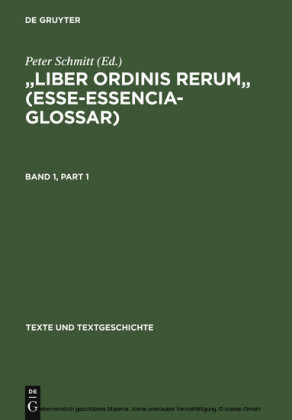 'Liber ordinis rerum'  (Esse-Essencia-Glossar)