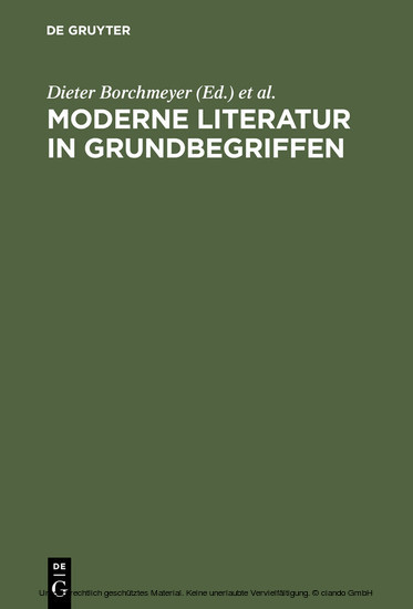 Moderne Literatur in Grundbegriffen main product photo