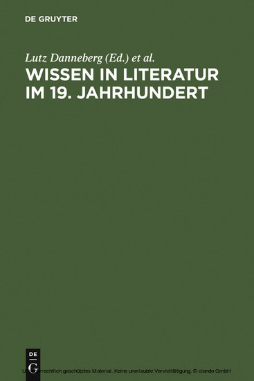 Wissen in Literatur im 19. Jahrhundert main product photo