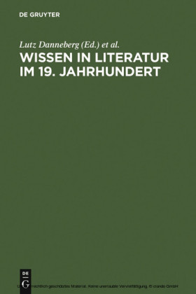 Wissen in Literatur im 19. Jahrhundert