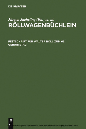 Röllwagenbüchlein main product photo