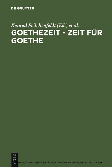 Goethezeit - Zeit für Goethe main product photo