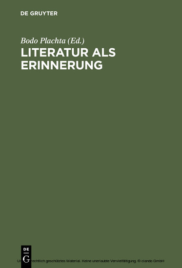 Literatur als Erinnerung main product photo