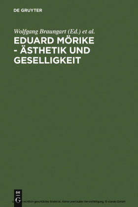 Eduard Mörike - Ästhetik und Geselligkeit