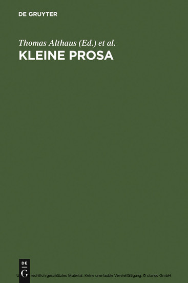 Kleine Prosa main product photo