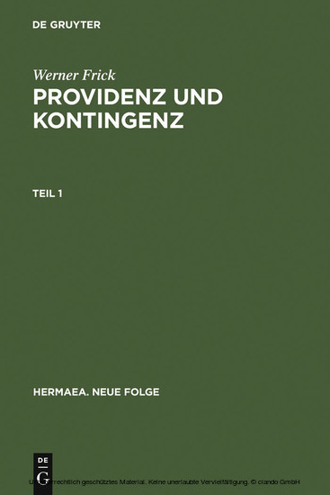 Providenz und Kontingenz main product photo