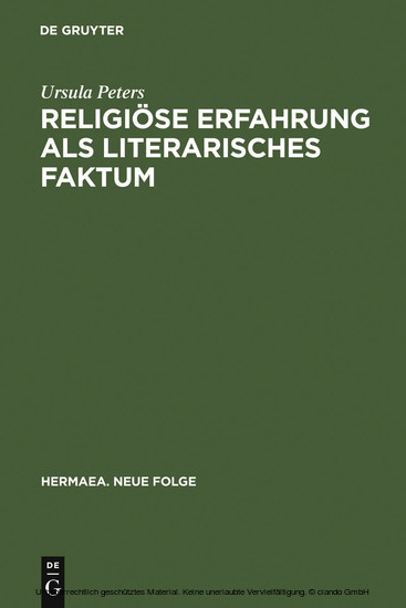 Religiöse Erfahrung als literarisches Faktum main product photo