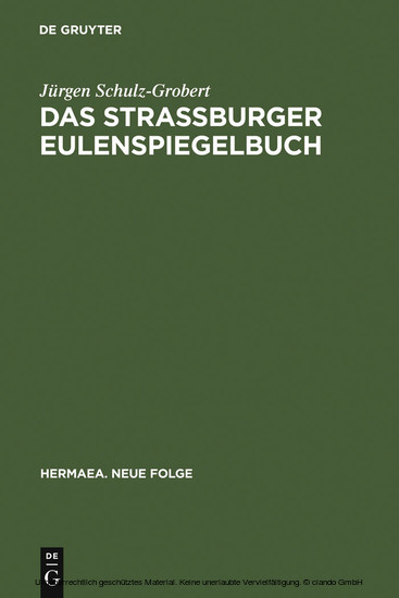 Das Straßburger Eulenspiegelbuch main product photo