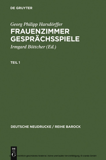 Frauenzimmer Gesprächsspiele Teil 1 main product photo