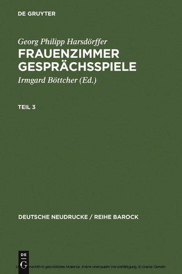 Frauenzimmer Gesprächsspiele Teil 3 main product photo