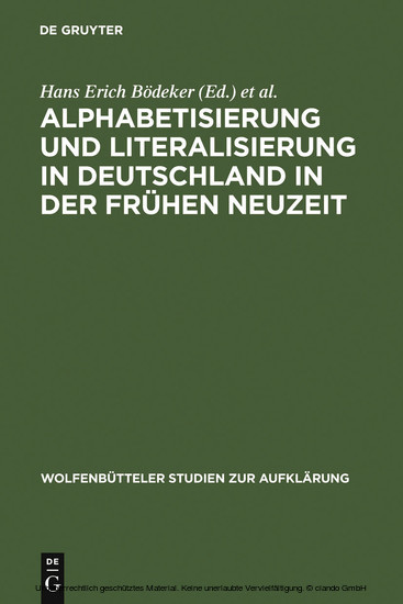 Alphabetisierung und Literalisierung in Deutschland in der Frühen Neuzeit main product photo