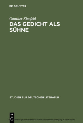 Das Gedicht als Sühne