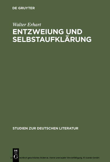 Entzweiung und Selbstaufklärung main product photo