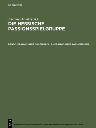 Frankfurter Dirigierrolle - Frankfurter Passionsspiel