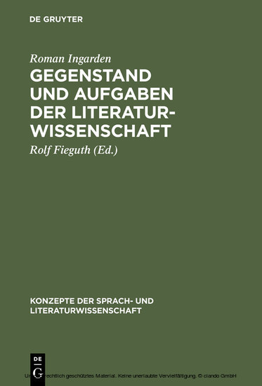 Gegenstand und Aufgaben der Literaturwissenschaft main product photo
