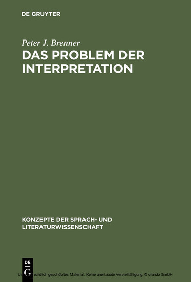 Das Problem der Interpretation main product photo