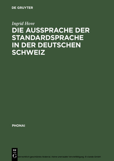 Die Aussprache der Standardsprache in der deutschen Schweiz main product photo