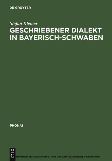 Geschriebener Dialekt in Bayerisch-Schwaben main product photo