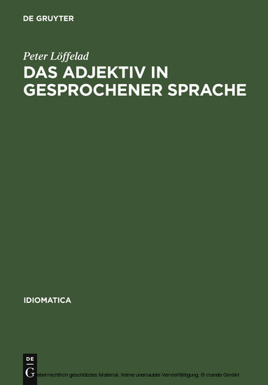 Das Adjektiv in gesprochener Sprache main product photo