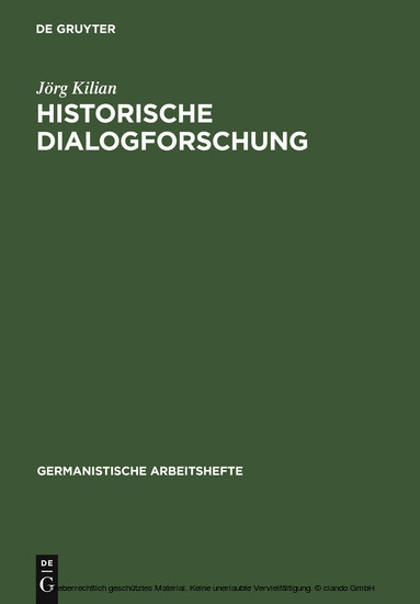 Historische Dialogforschung main product photo