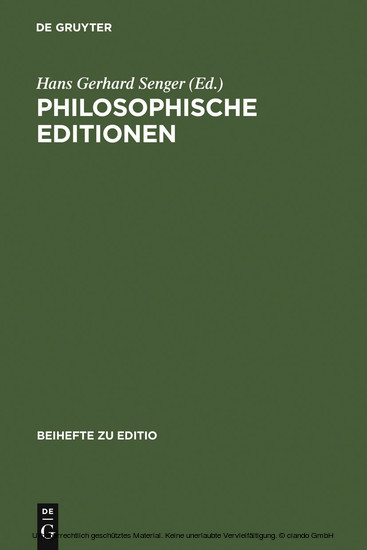 Philosophische Editionen main product photo