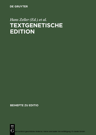 Textgenetische Edition main product photo