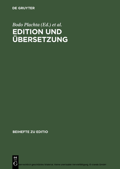 Edition und Übersetzung main product photo