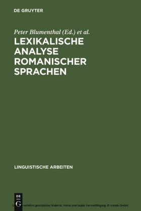 Lexikalische Analyse romanischer Sprachen