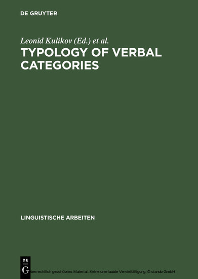 Typology of Verbal Categories main product photo
