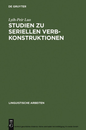 Studien zu seriellen Verbkonstruktionen