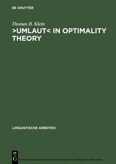 ?Umlaut? in Optimality Theory main product photo