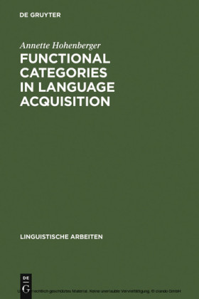 Functional Categories in Language Acquisition