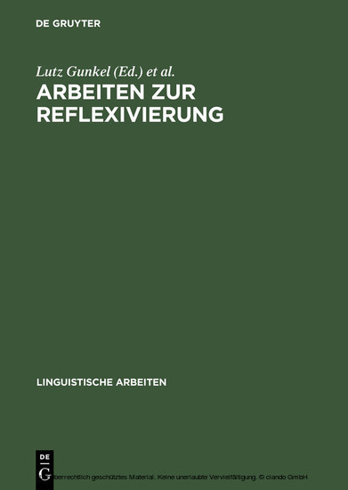 Arbeiten zur Reflexivierung main product photo