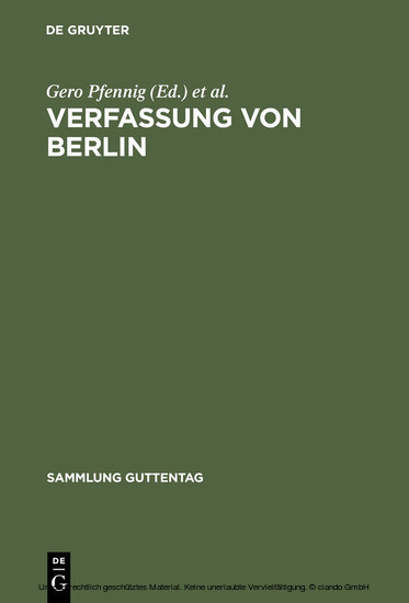 Verfassung von Berlin main product photo