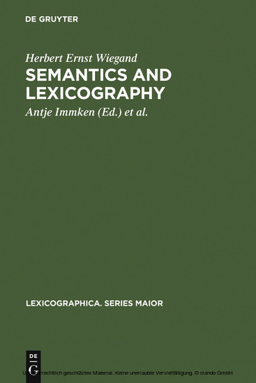 Semantics and Lexicography main product photo