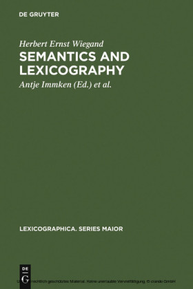 Semantics and Lexicography