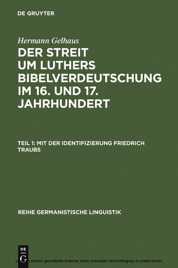 Mit der Identifizierung Friedrich Traubs main product photo