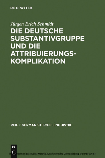 Die deutsche Substantivgruppe und die Attribuierungskomplikation main product photo