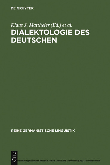Dialektologie des Deutschen main product photo